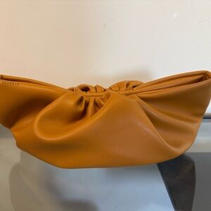 Senreve Gathered Cactus Leather Cornetti Clutch